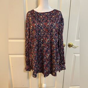 In’Voland blue and red floral tunic, 20W